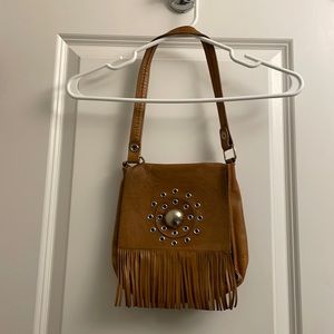 Vintage suede leather purse